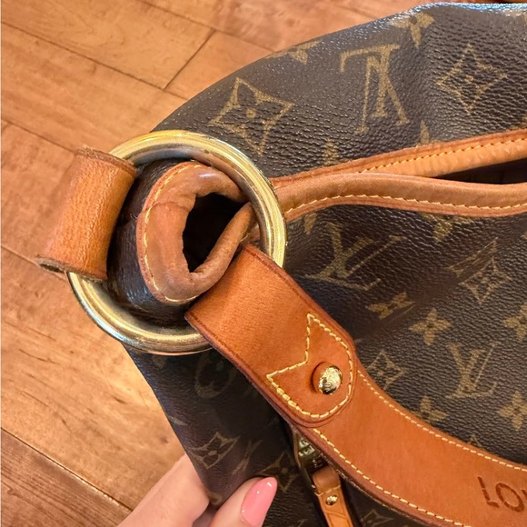 Louis Vuitton Delightful MM Monogram Hobo Bag Brown Canvas Leather Shoulder Bag - Picture 9 of 12